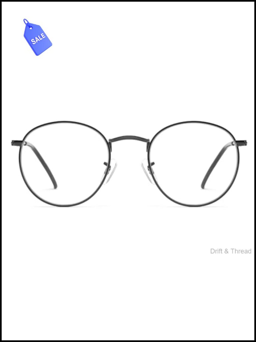 Blue Light Blocking Glasses Round Metal Frame Computer Gaming
